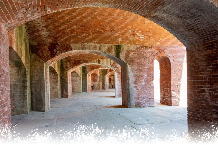 the outside of a brick building